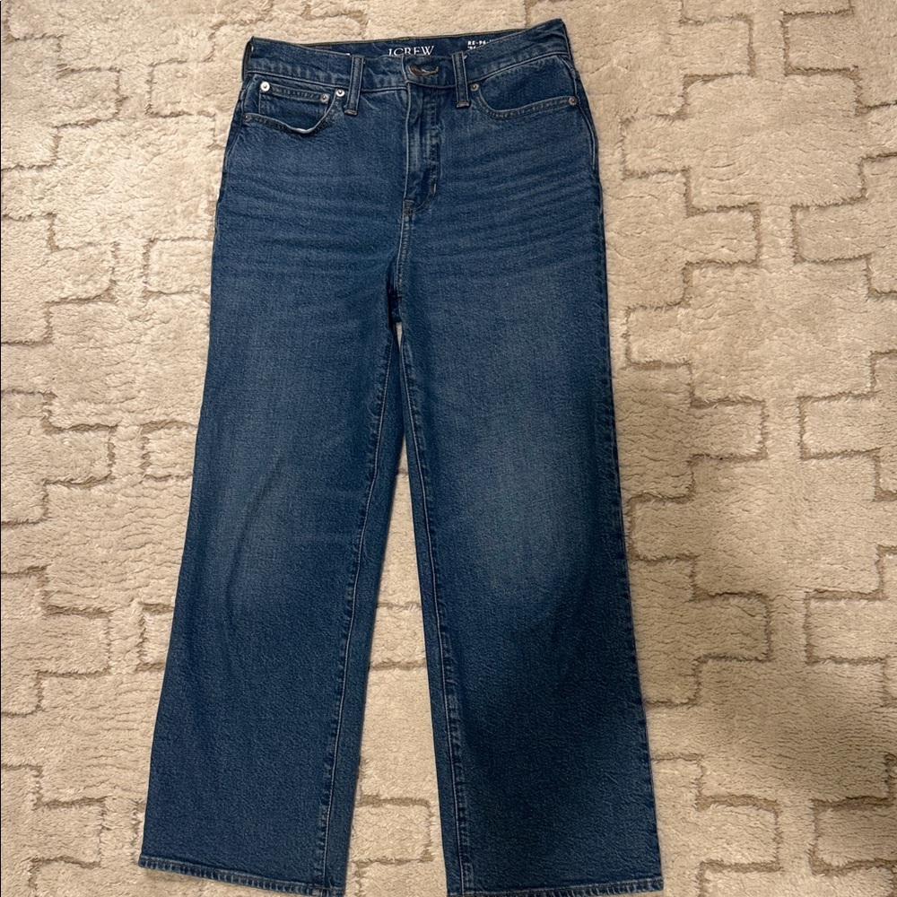 J. Crew Dark Blue Slim Wide Leg Jeans